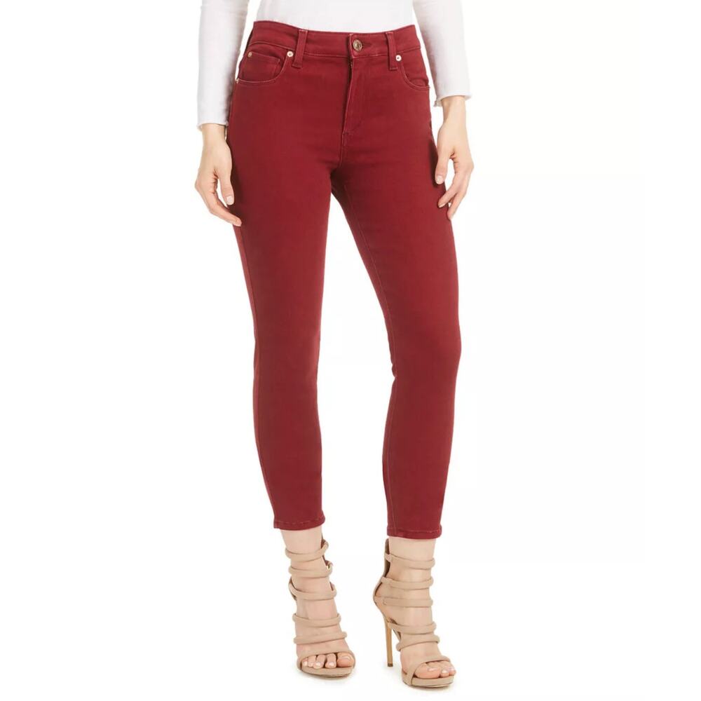 STS Blue Jeans Womens Size 24 Burgundy Ellie High Rise Skinny Stretch 24x26